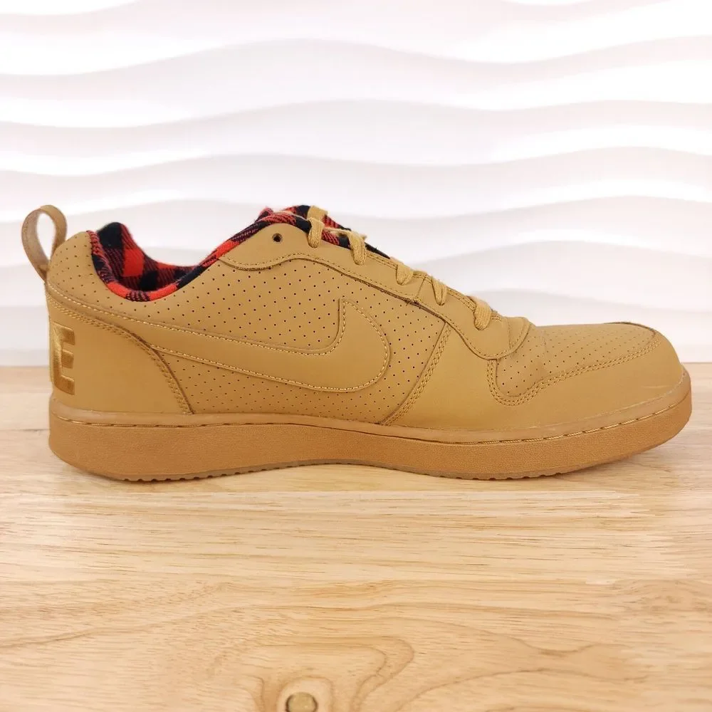 Nike Court Borough Sneakers Mens Size 12 Wheat Low Premium Red Black Plaid Shoes